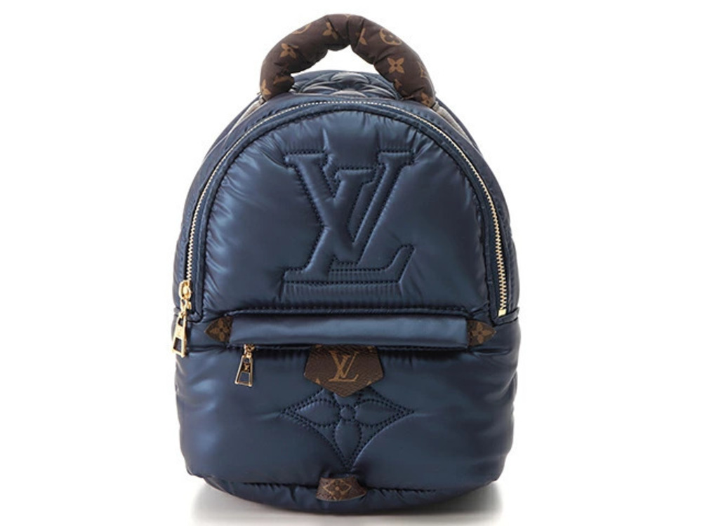 Louis Vuitton Pillow Palm Springs Backpack giant embossed LV Metallic Blue